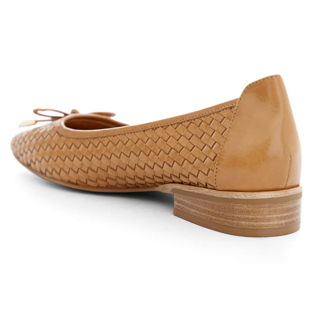Frances Ballet Flat in Tan Leather