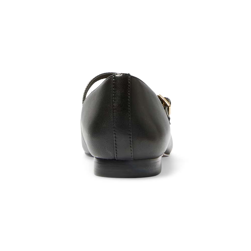 Freda Ballet Flat in Black Leather