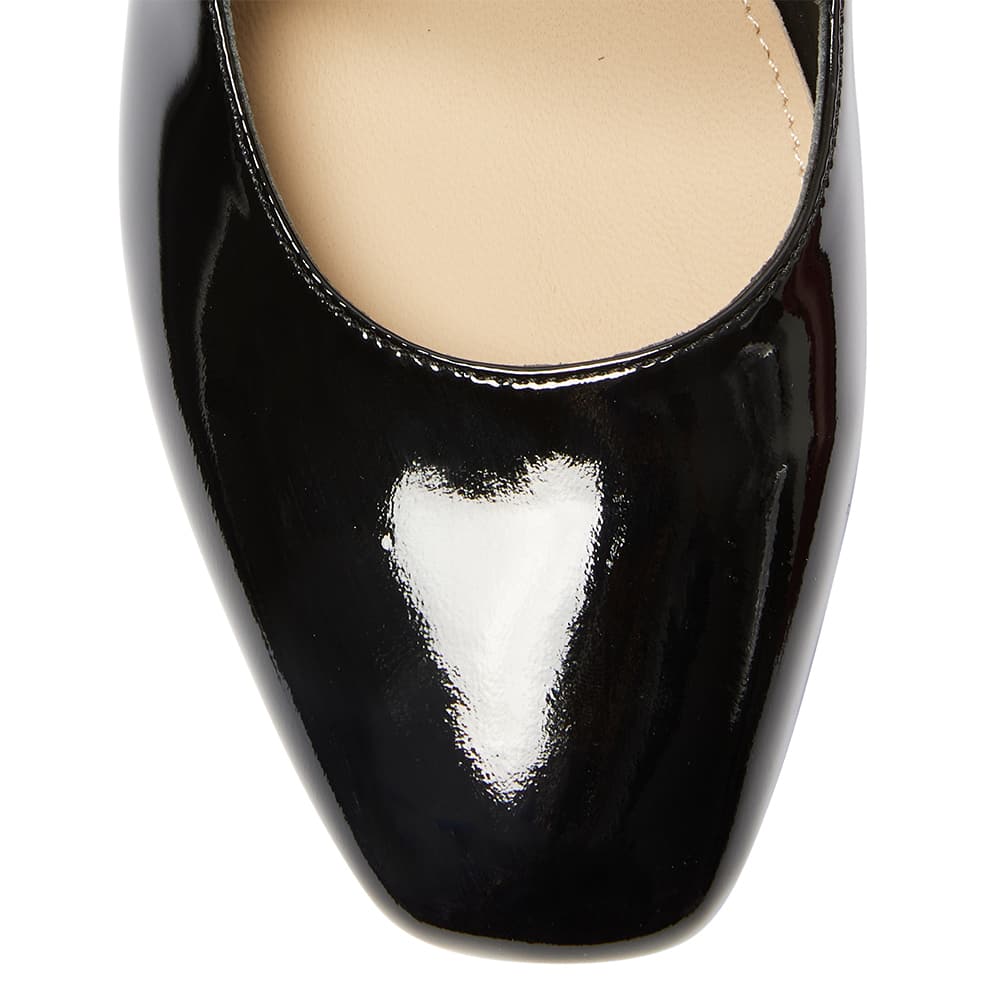 Freda Ballet Flat in Black Patent