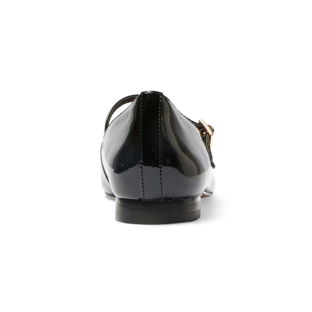 Freda Ballet Flat in Black Patent