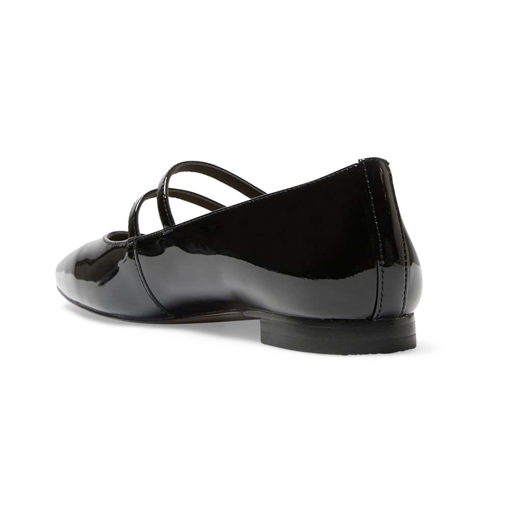Freda Ballet Flat in Black Patent