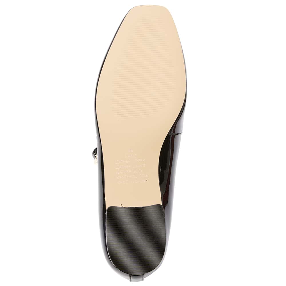 Freda Ballet Flat in Black Patent