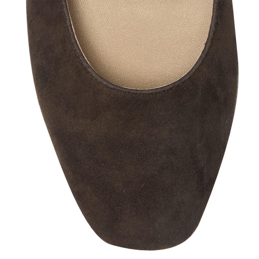 Freda Ballet Flat in Chocolate  Leather