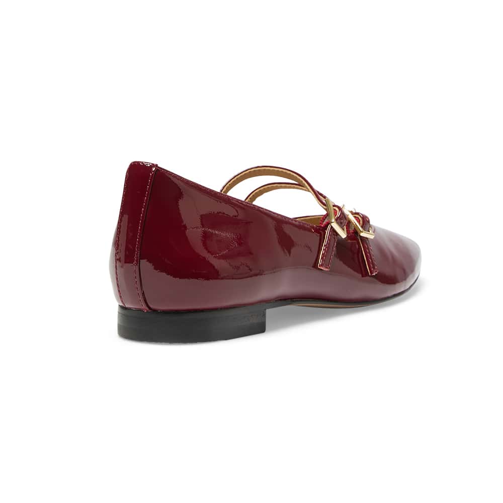 Freda Ballet Flat in Wine Patent
