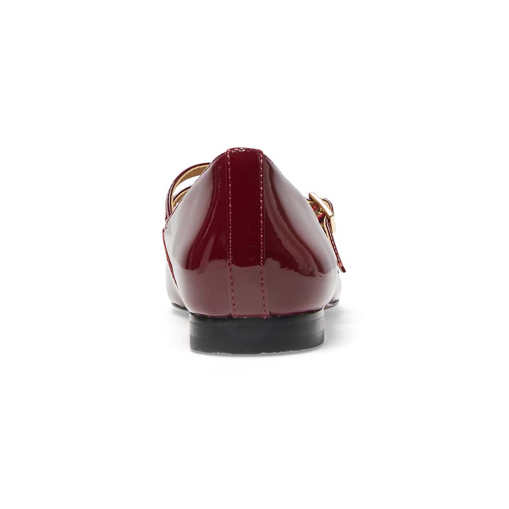 Freda Ballet Flat in Wine Patent