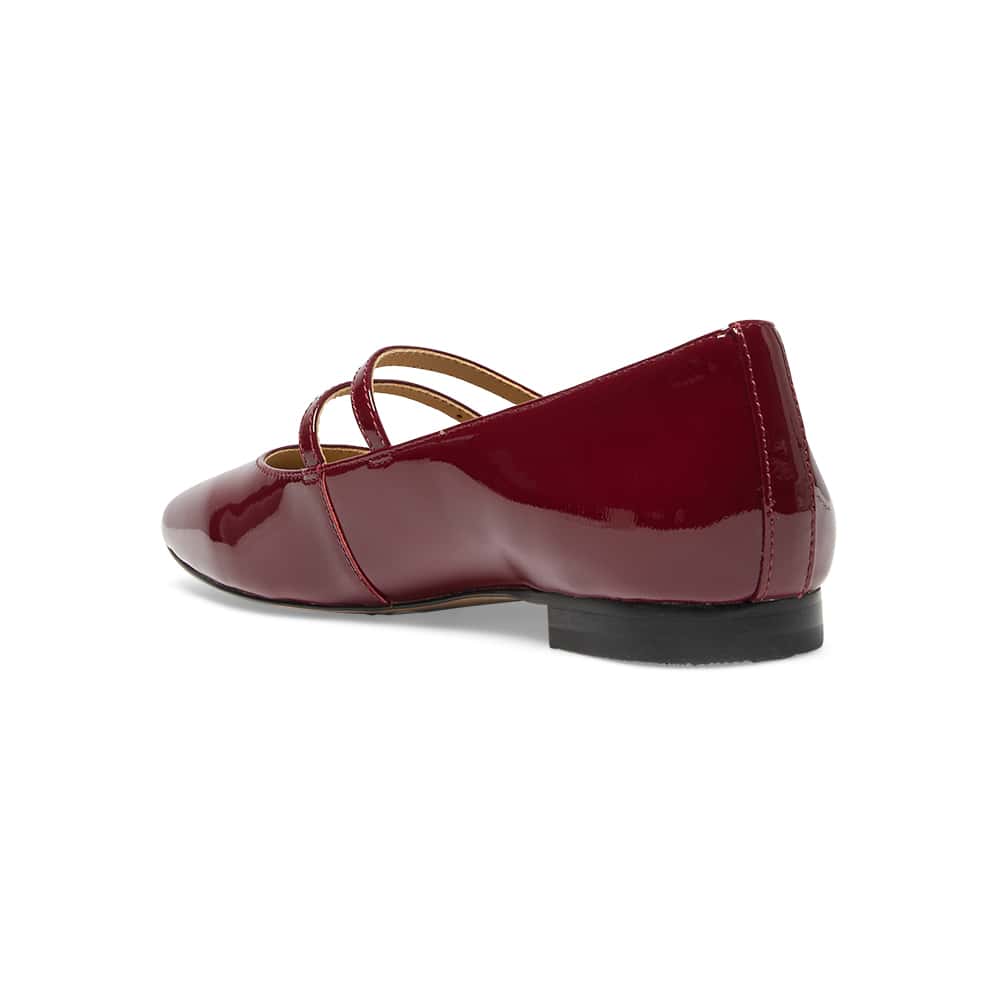 Freda Ballet Flat in Wine Patent