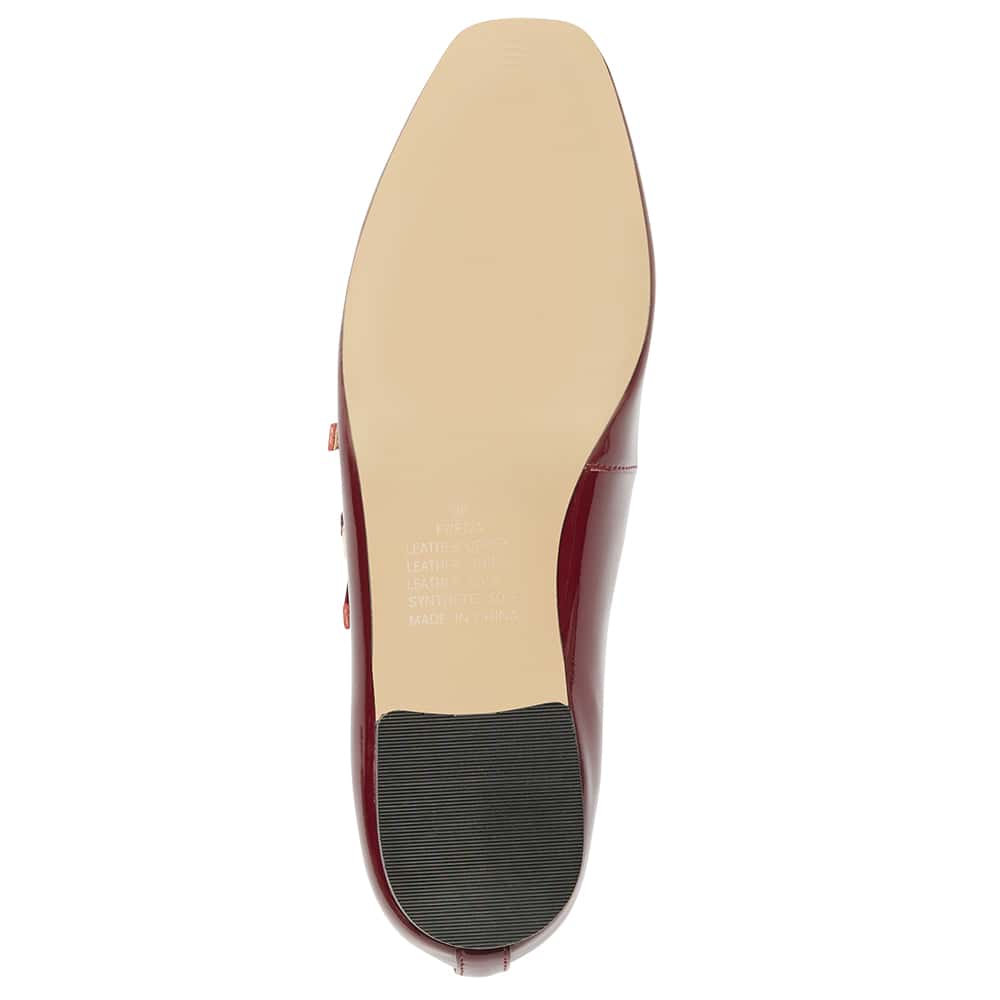 Freda Ballet Flat in Wine Patent