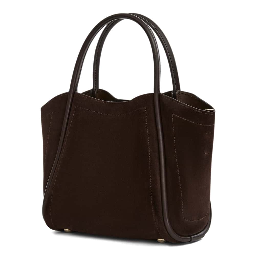 Frida Tote in Chocolate  Suede