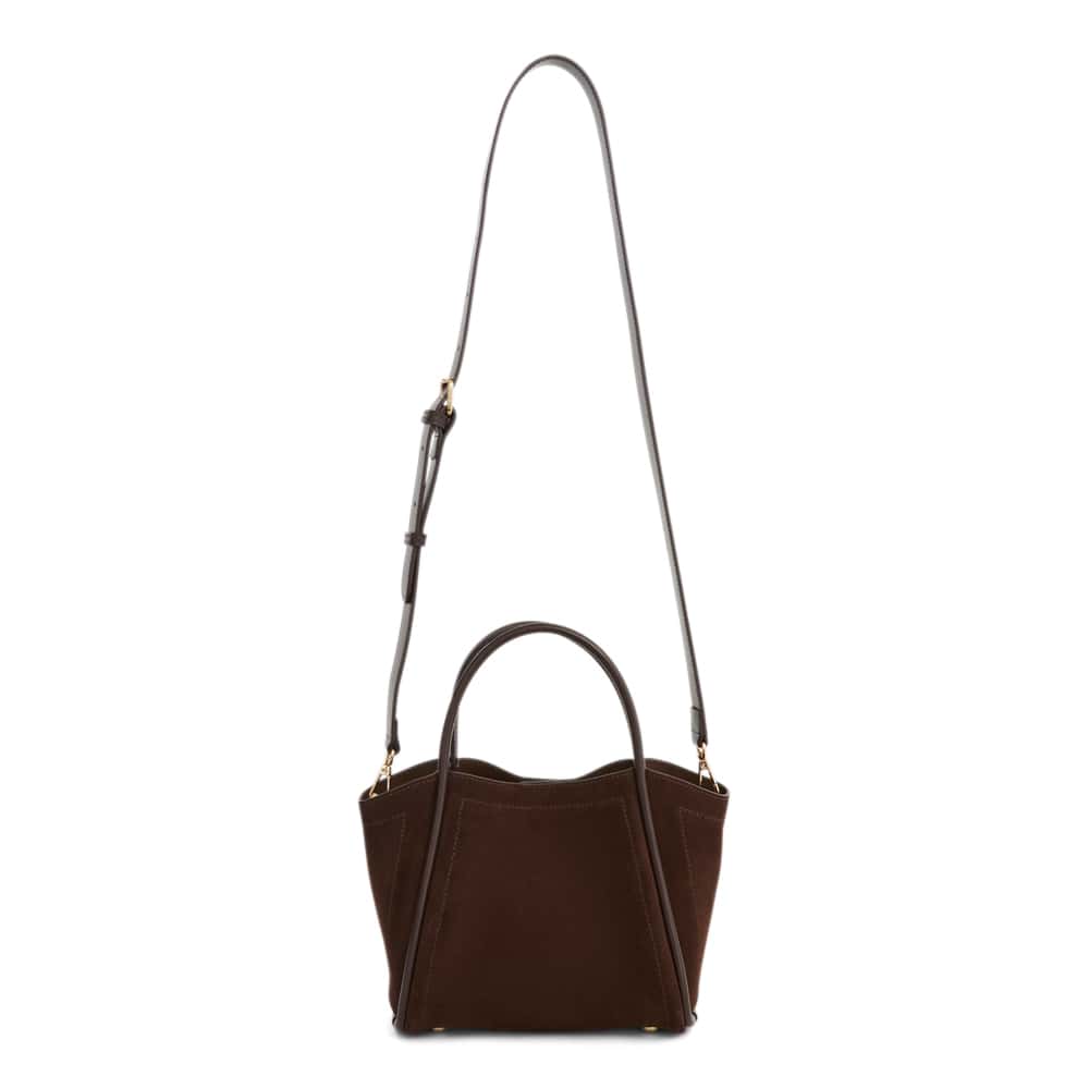 Frida Tote in Chocolate  Suede