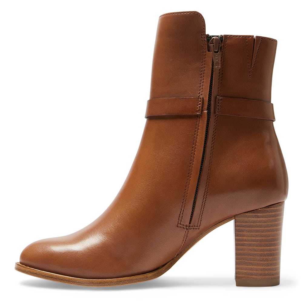 Gemini Boot in Mid Brown Leather
