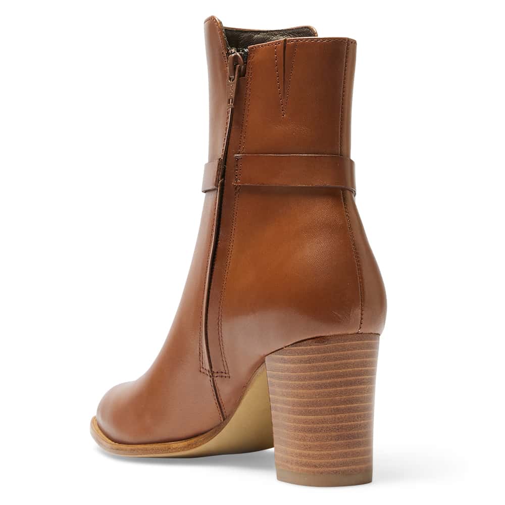 Gemini Boot in Mid Brown Leather