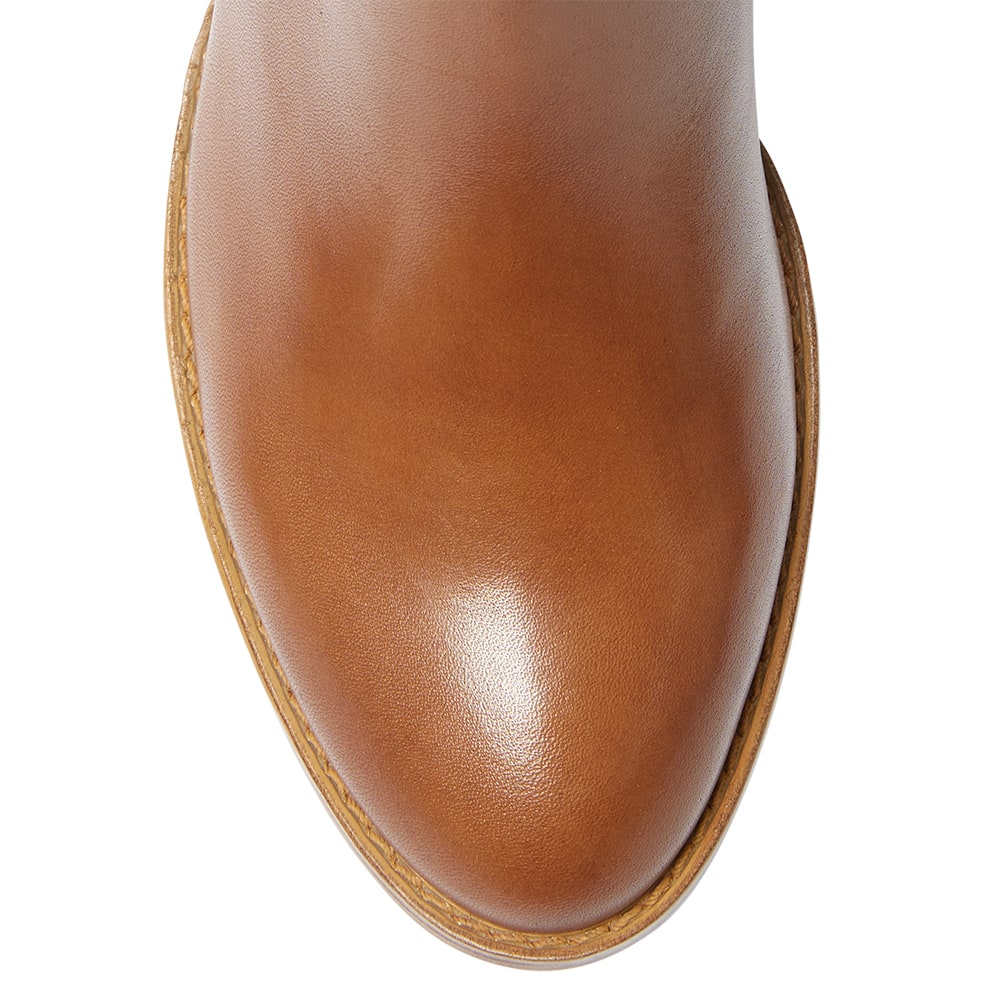 Gemini Boot in Mid Brown Leather