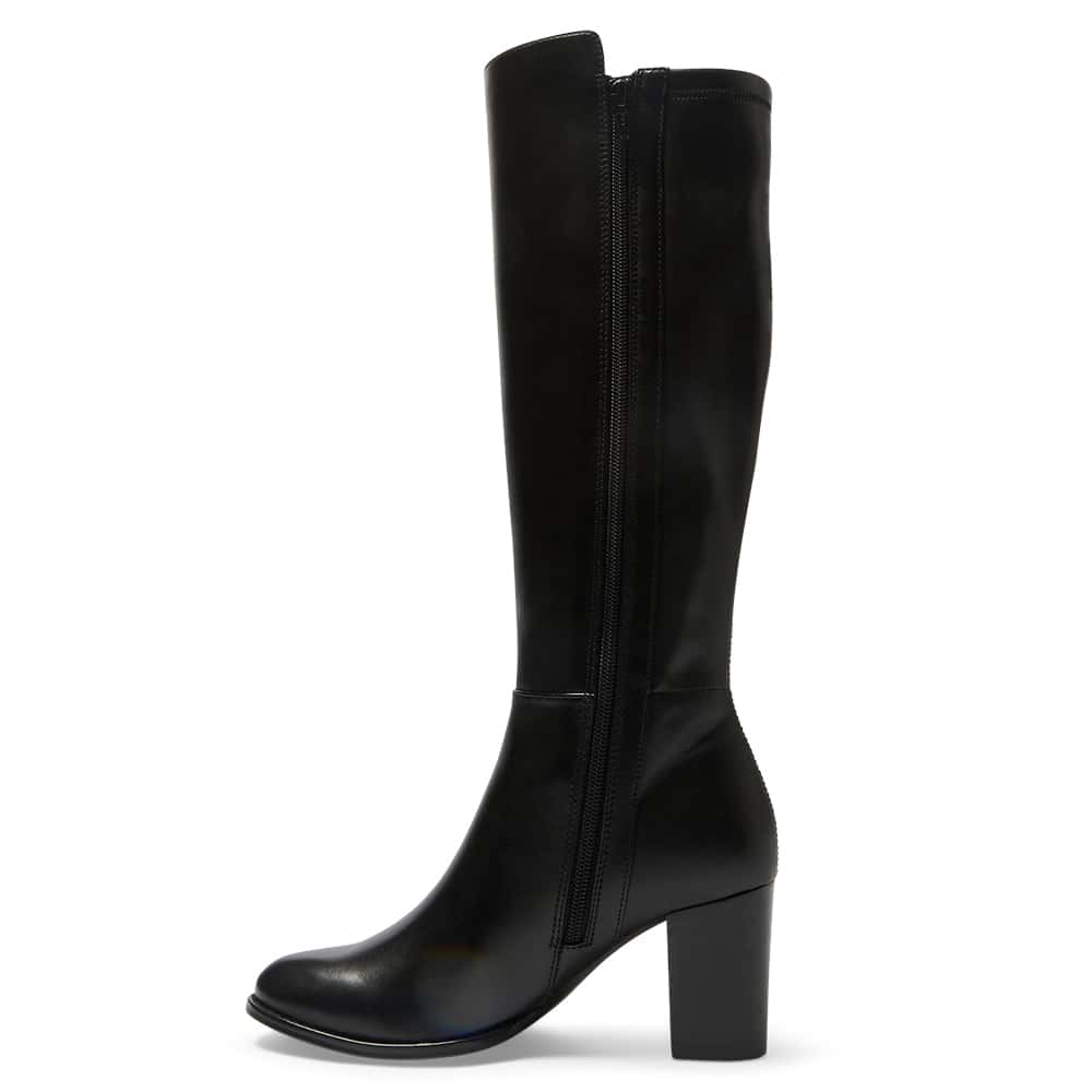 Gianna Boot in Black On Black Leather