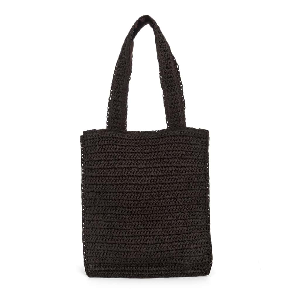 Haven Tote in Chocolate Raffia