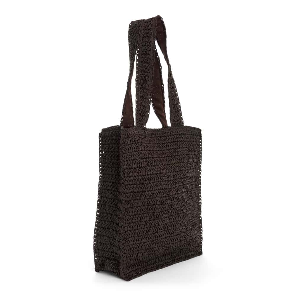 Haven Tote in Chocolate Raffia