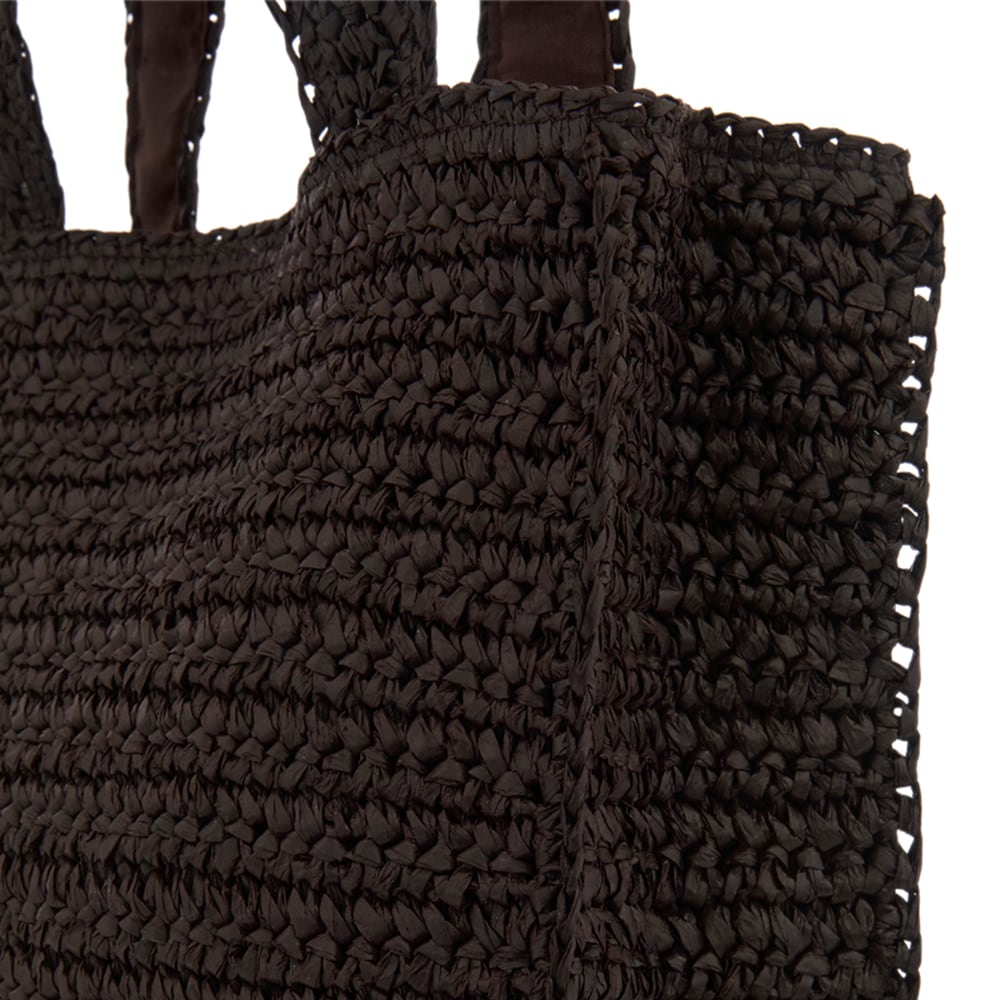 Haven Tote in Chocolate Raffia