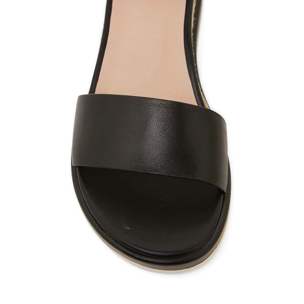 Idaho Espadrille in Black Raffia