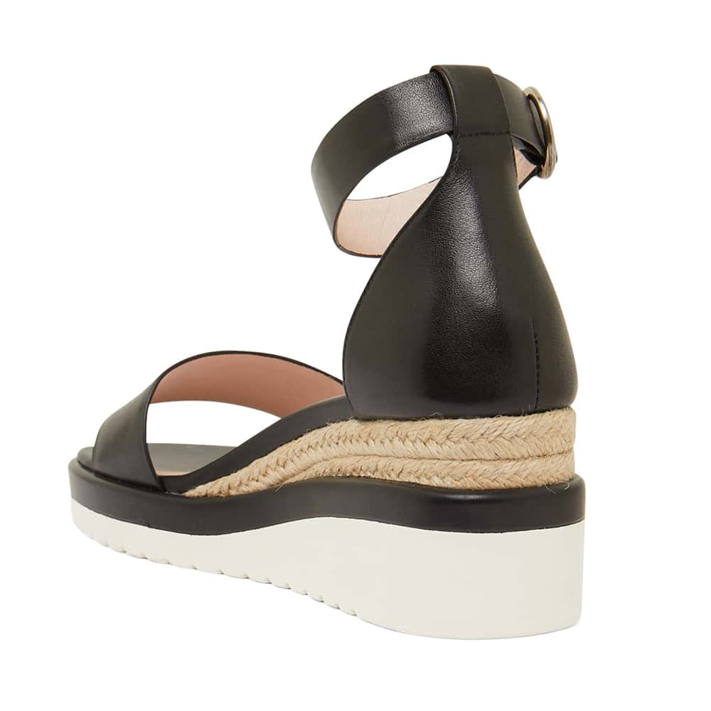 Idaho Espadrille in Black Raffia