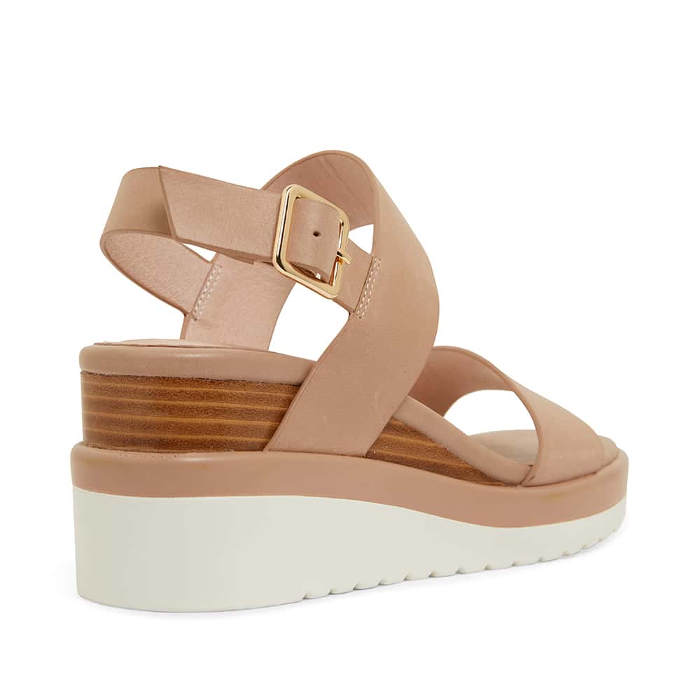 Indiana Wedge in Nude Leather