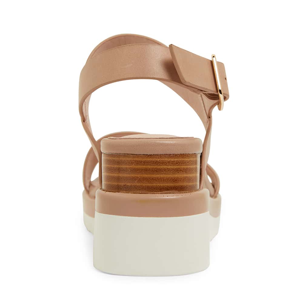 Indiana Wedge in Nude Leather