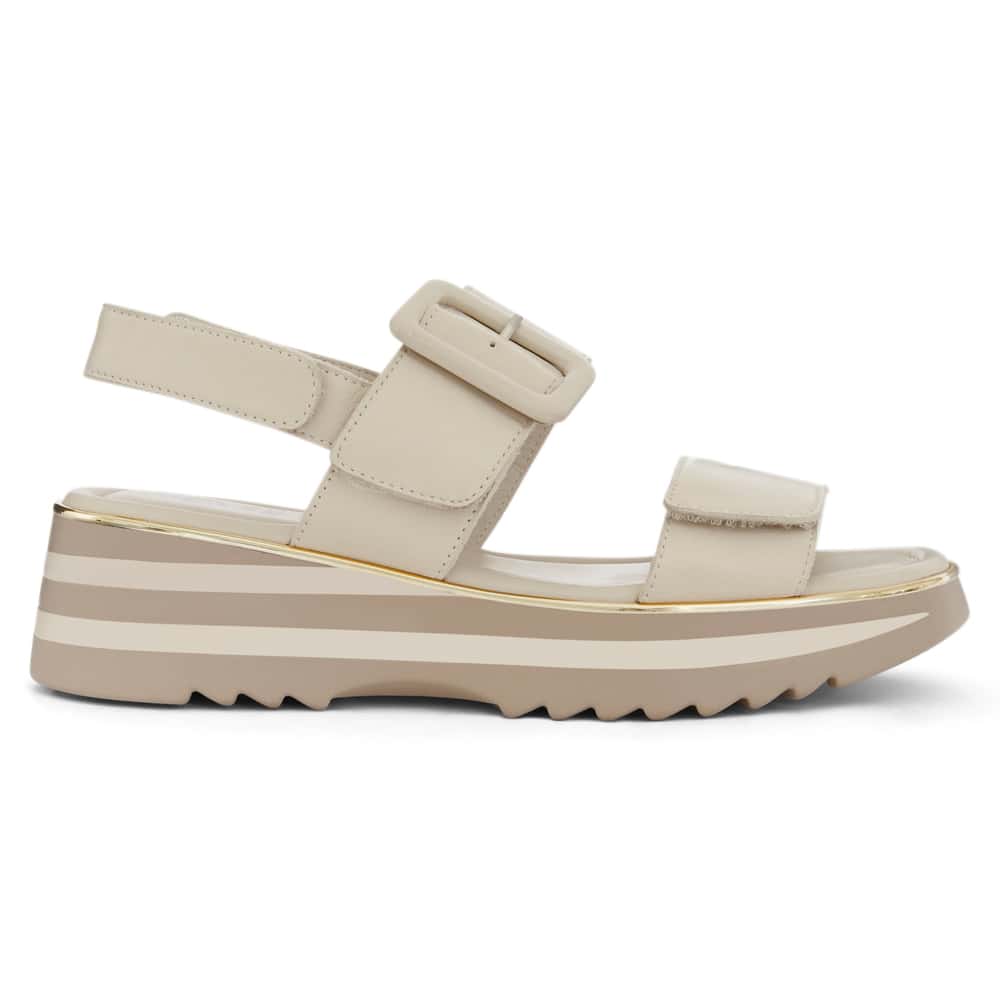 Jasper Wedge in Nude Leather