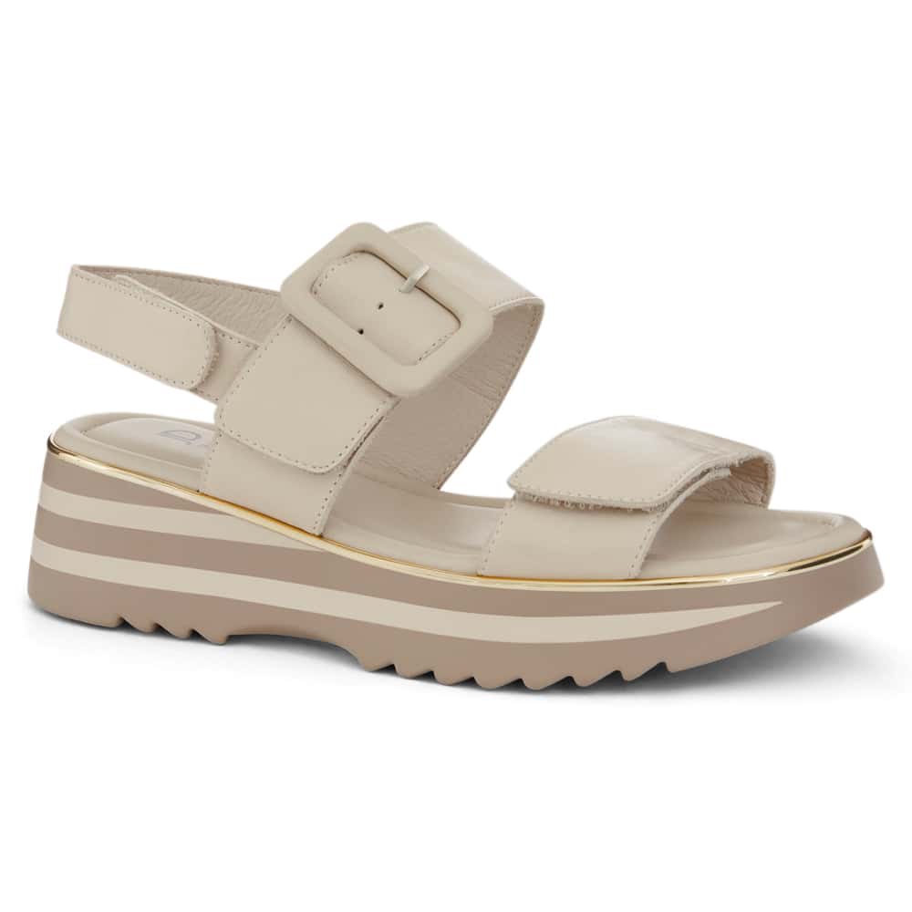 Jasper Wedge in Nude Leather