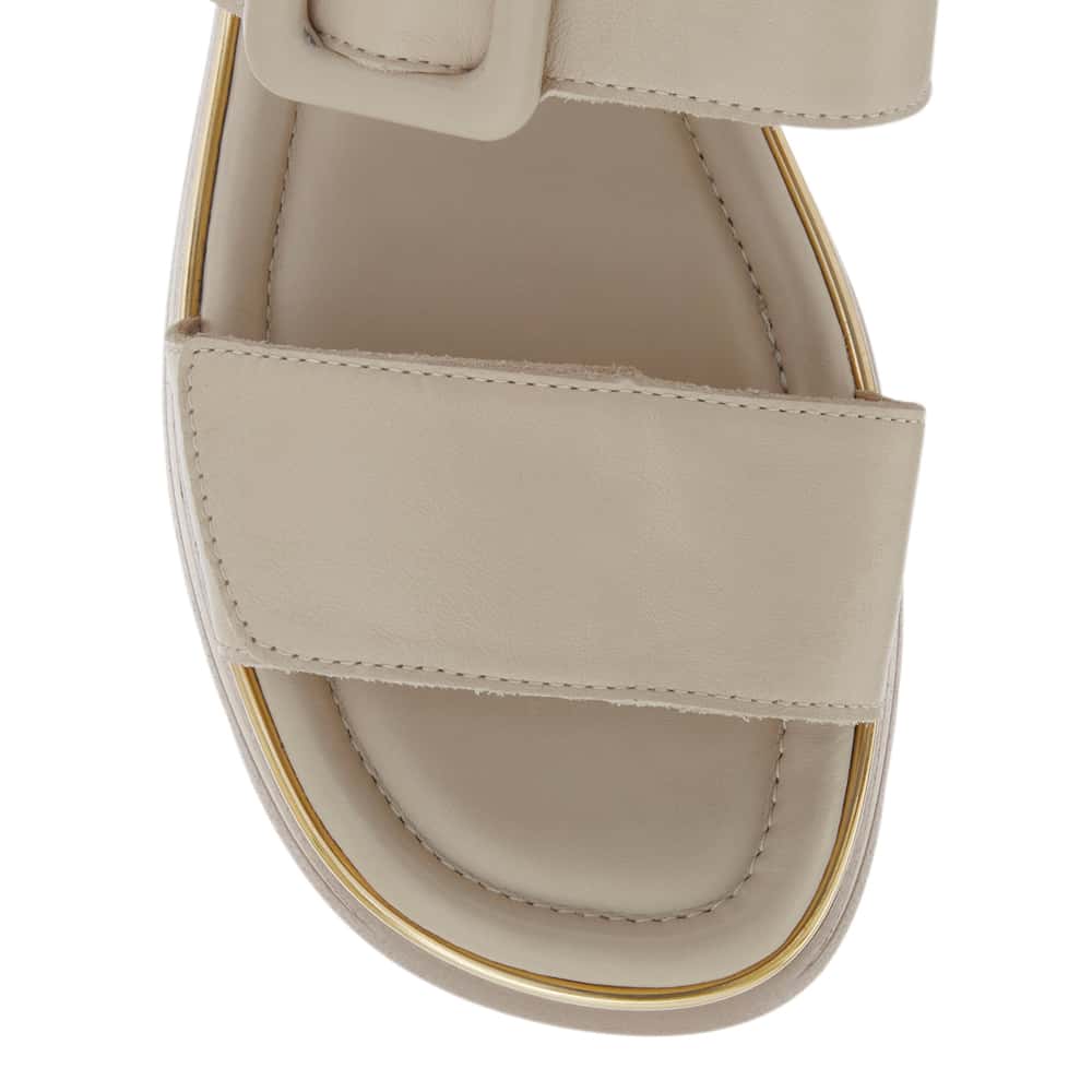 Jasper Wedge in Nude Leather