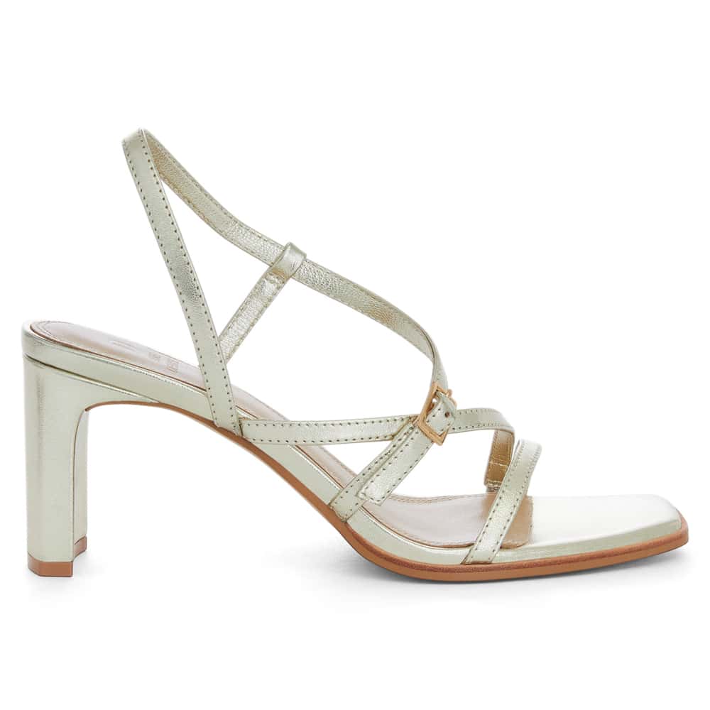 Jennifer Heel in Soft Gold Leather