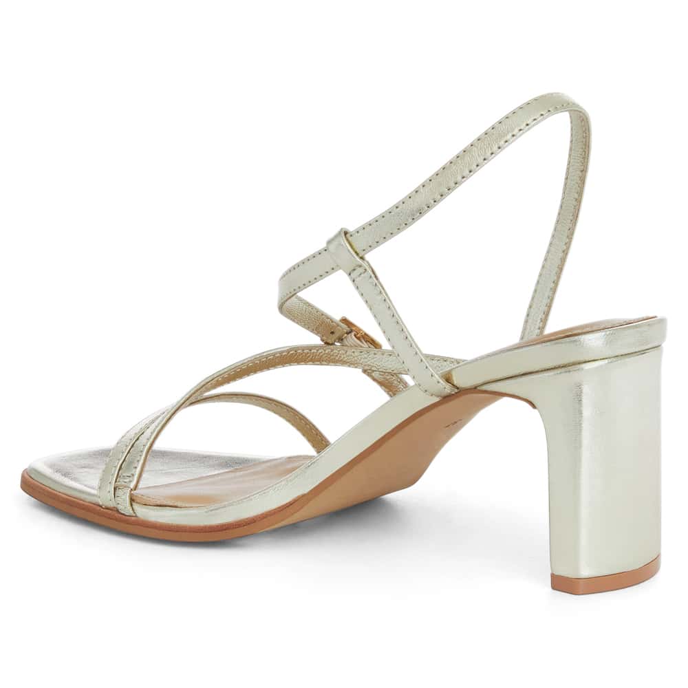 Jennifer Heel in Soft Gold Leather