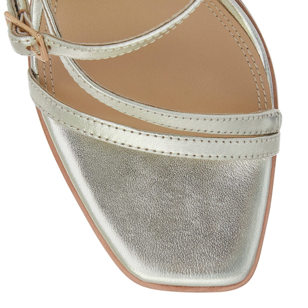 Jennifer Heel in Soft Gold Leather