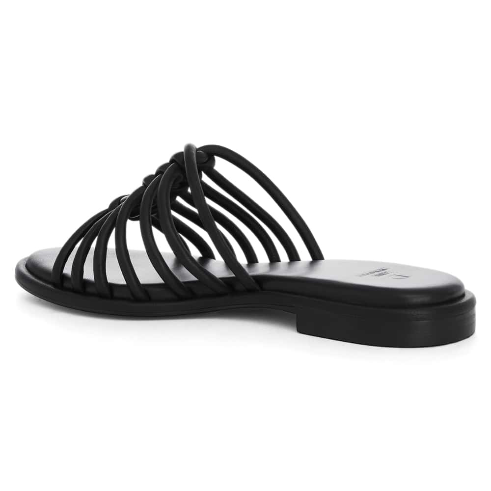 Jigsaw Slide in Black Leather