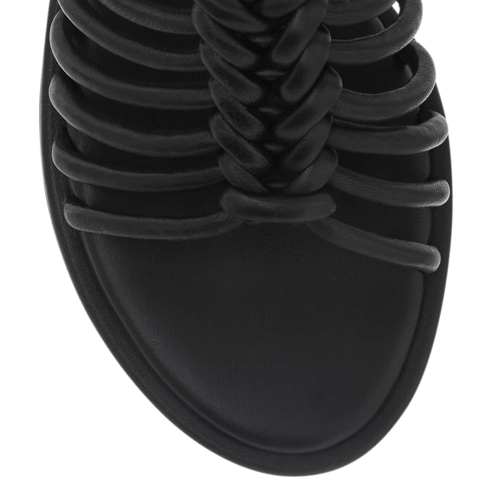 Jigsaw Slide in Black Leather