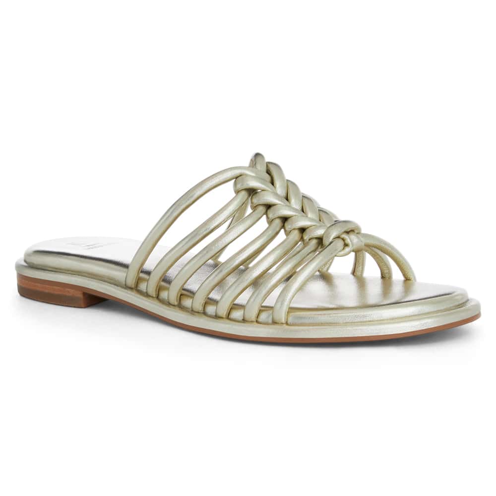 Jigsaw Slide in Soft Gold Leather