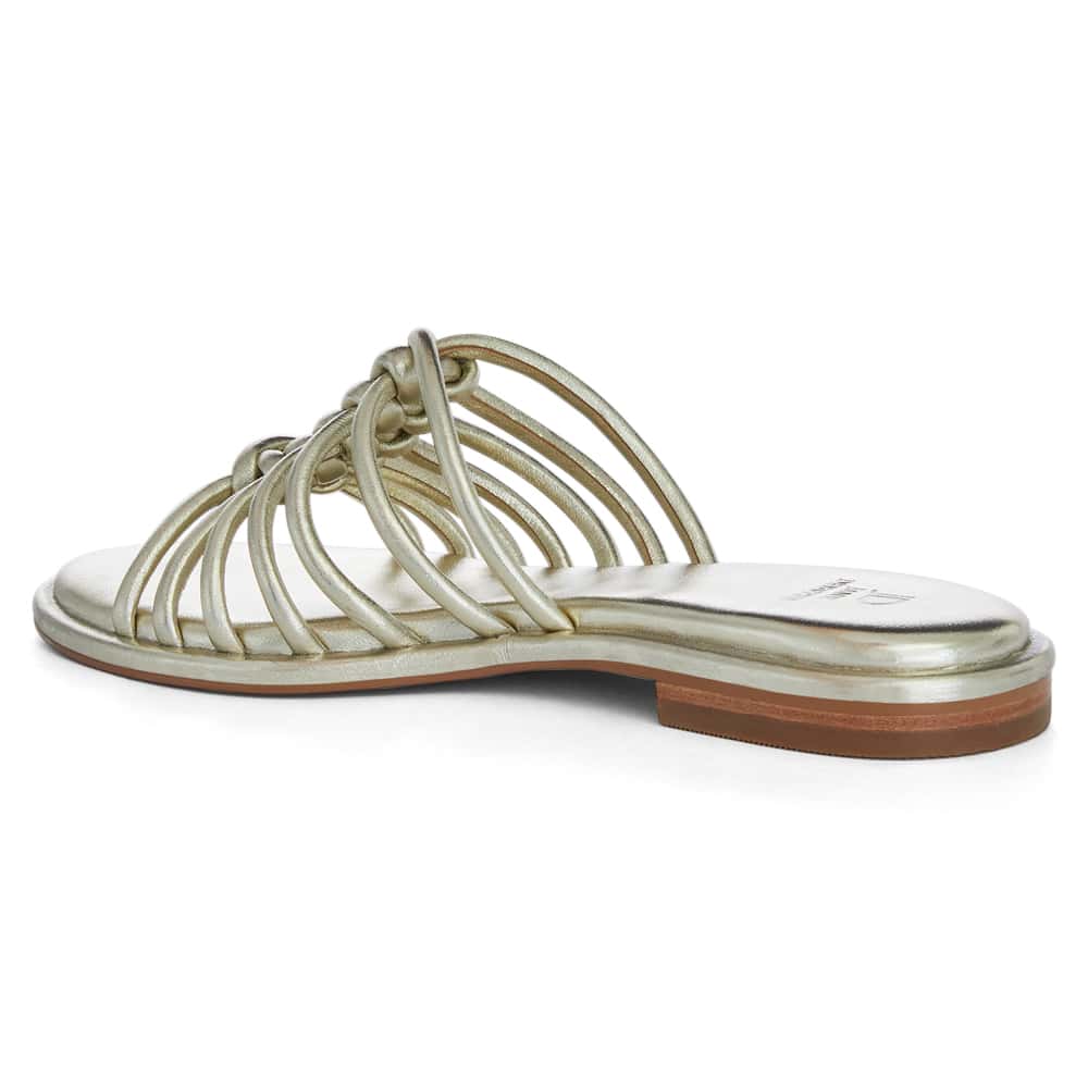 Jigsaw Slide in Soft Gold Leather