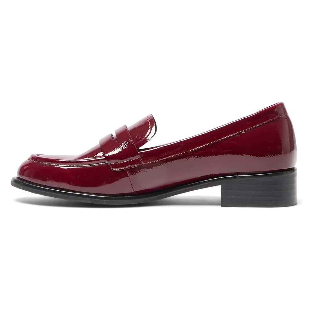 Kassidy Loafer in Wine Patent