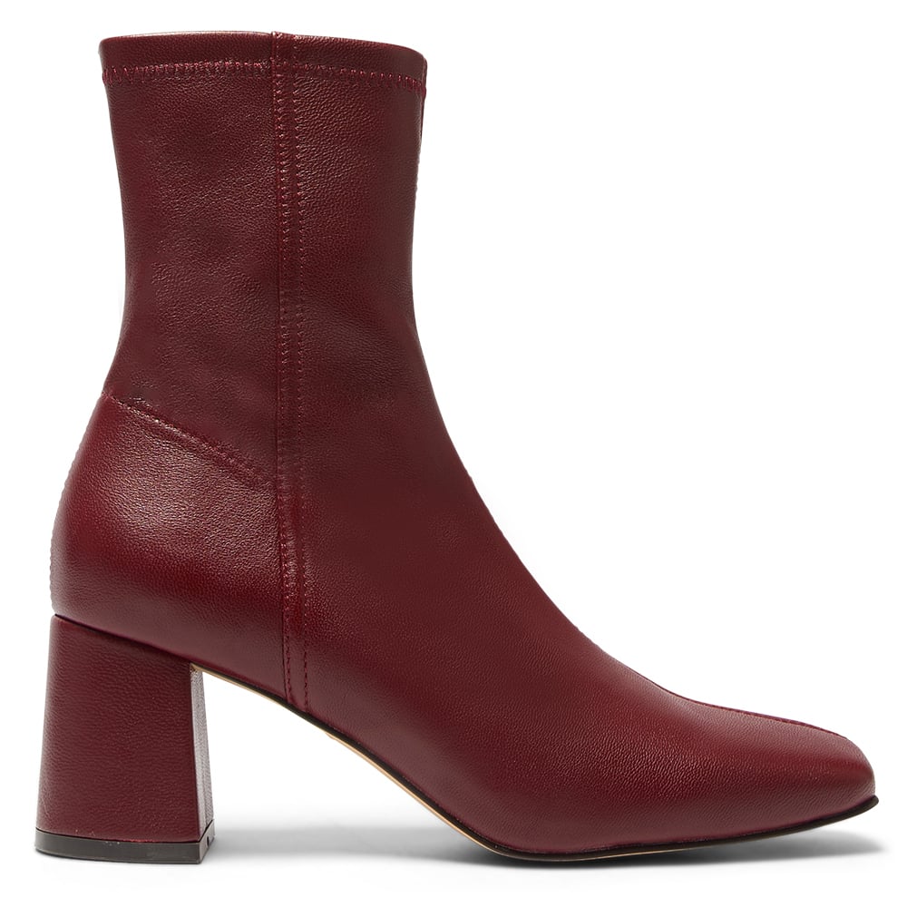 Lantana Boot in Wine Stretch  Leather