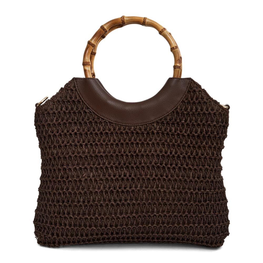 Laos Tote in Chocolate Raffia