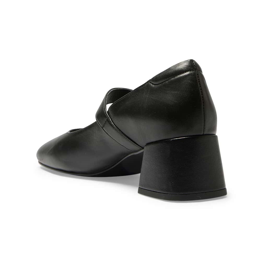 Lottie Heel in Black Leather