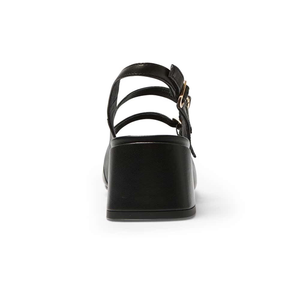 Louisa Heel in Black Leather