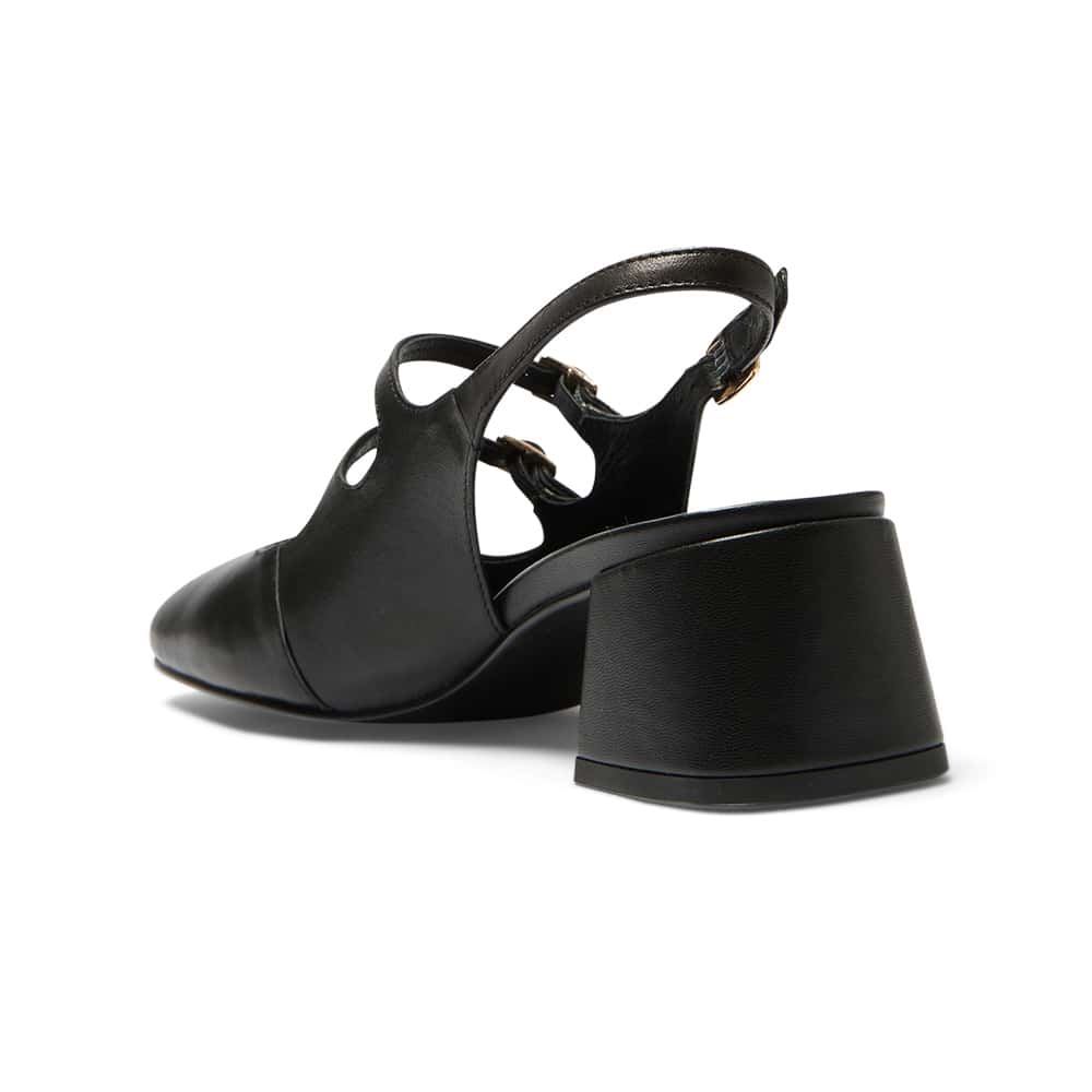 Louisa Heel in Black Leather