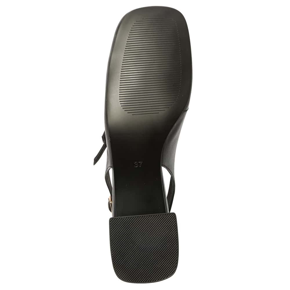 Louisa Heel in Black Leather