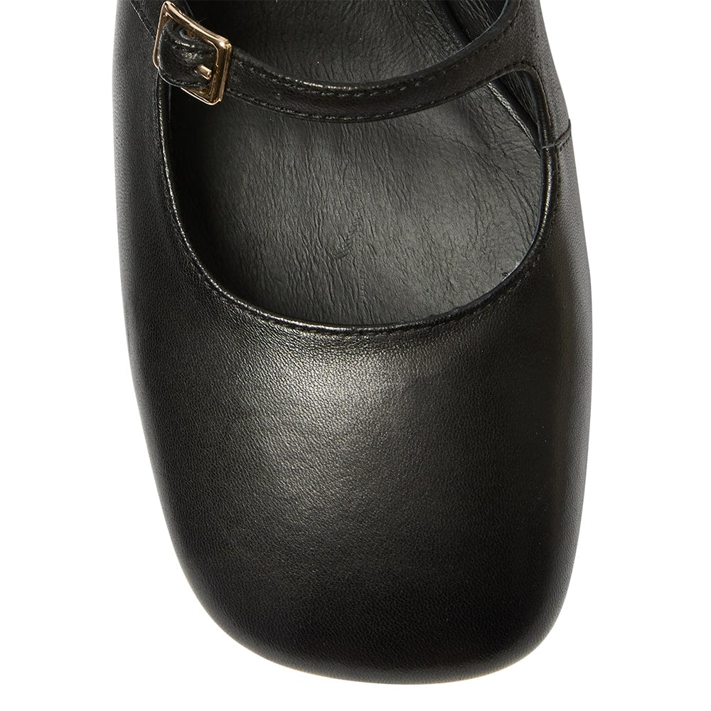 Louisa Heel in Black Leather