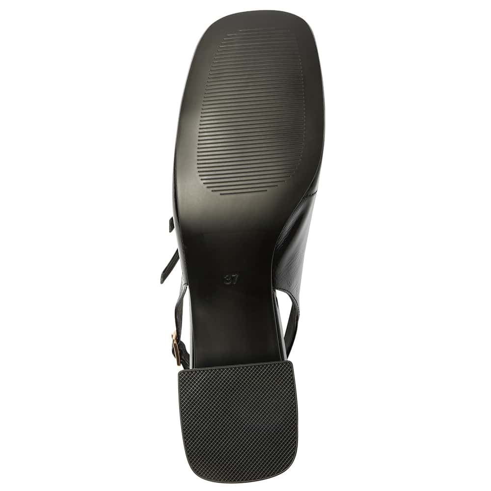 Louisa Heel in Black Patent