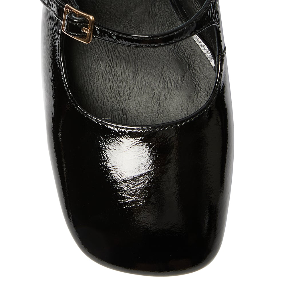 Louisa Heel in Black Patent