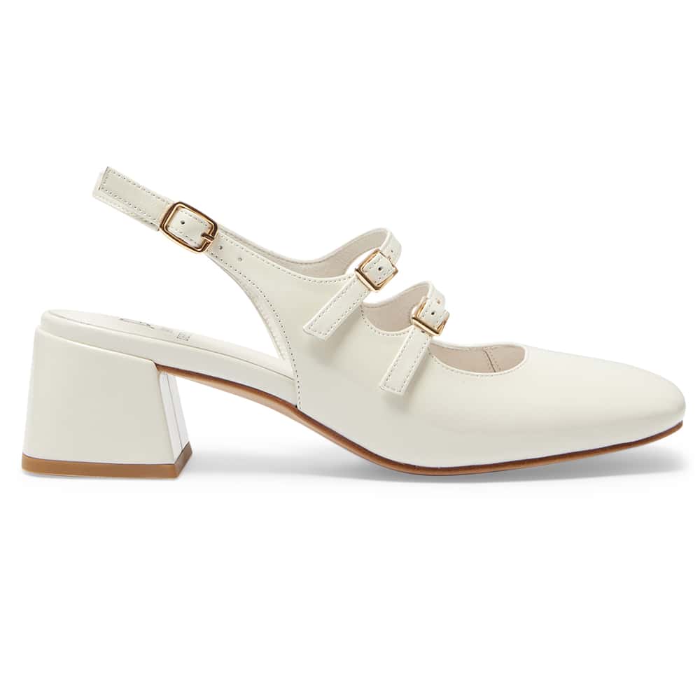Louisa Heel in Ivory Patent