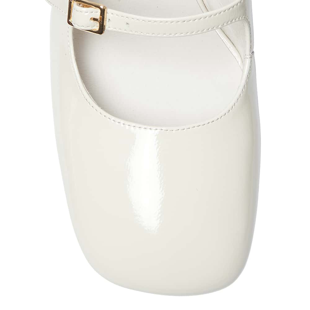 Louisa Heel in Ivory Patent