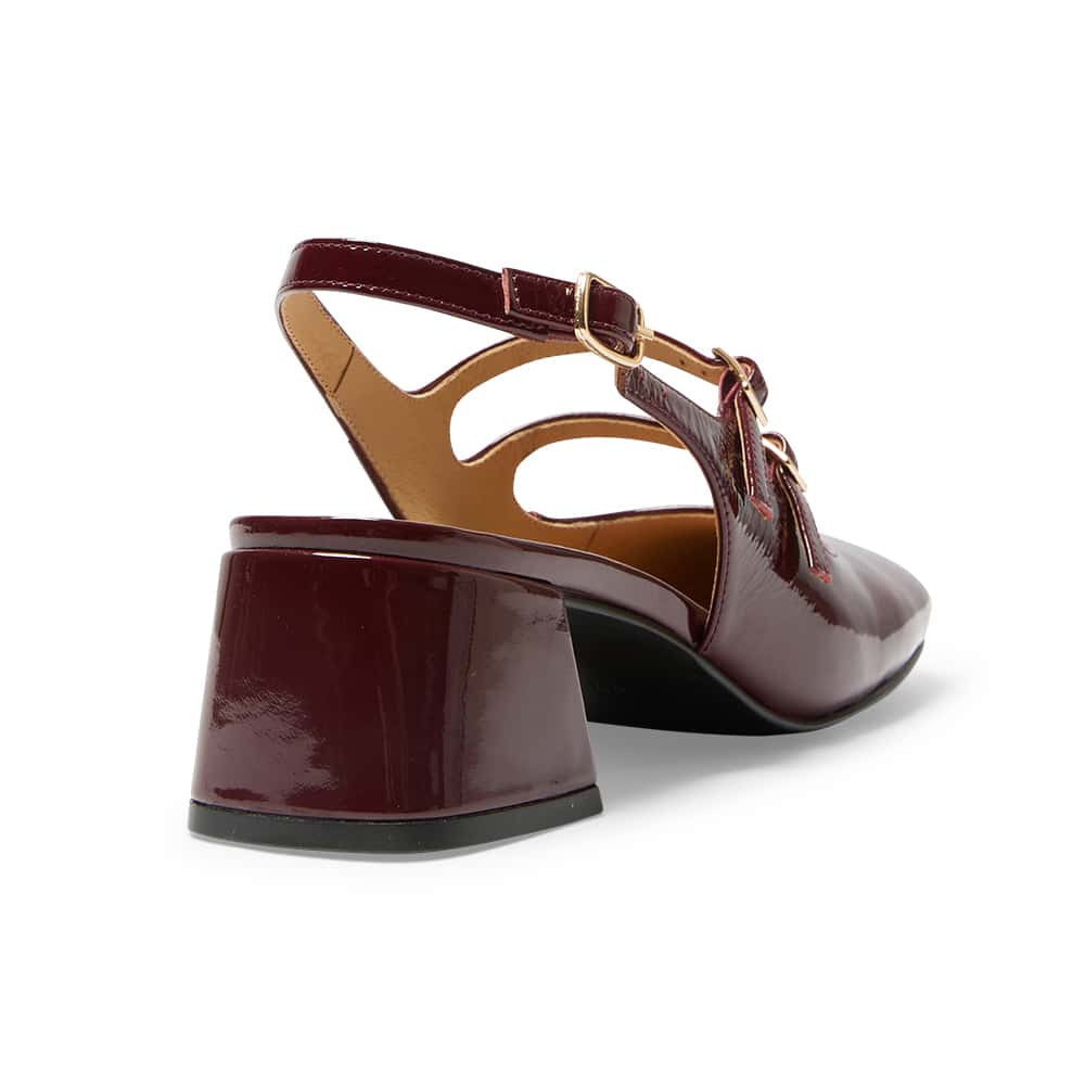 Louisa Heel in Wine Patent