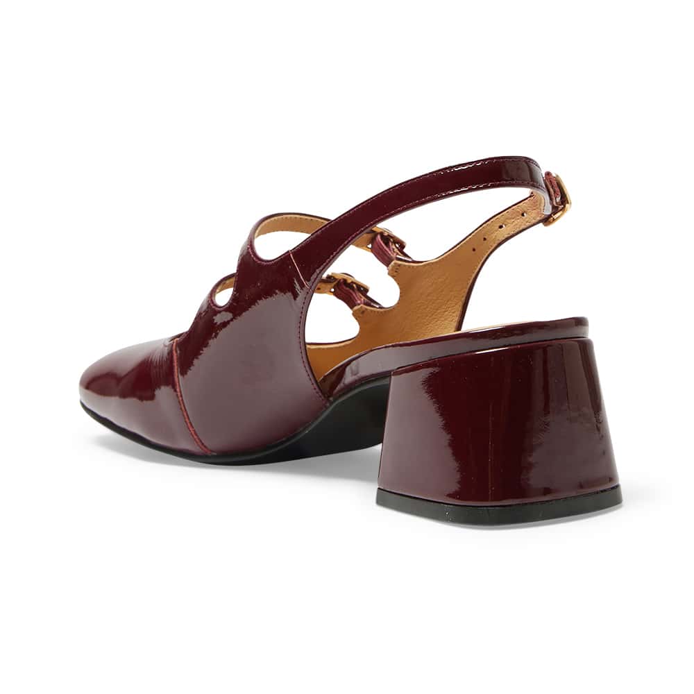 Louisa Heel in Wine Patent