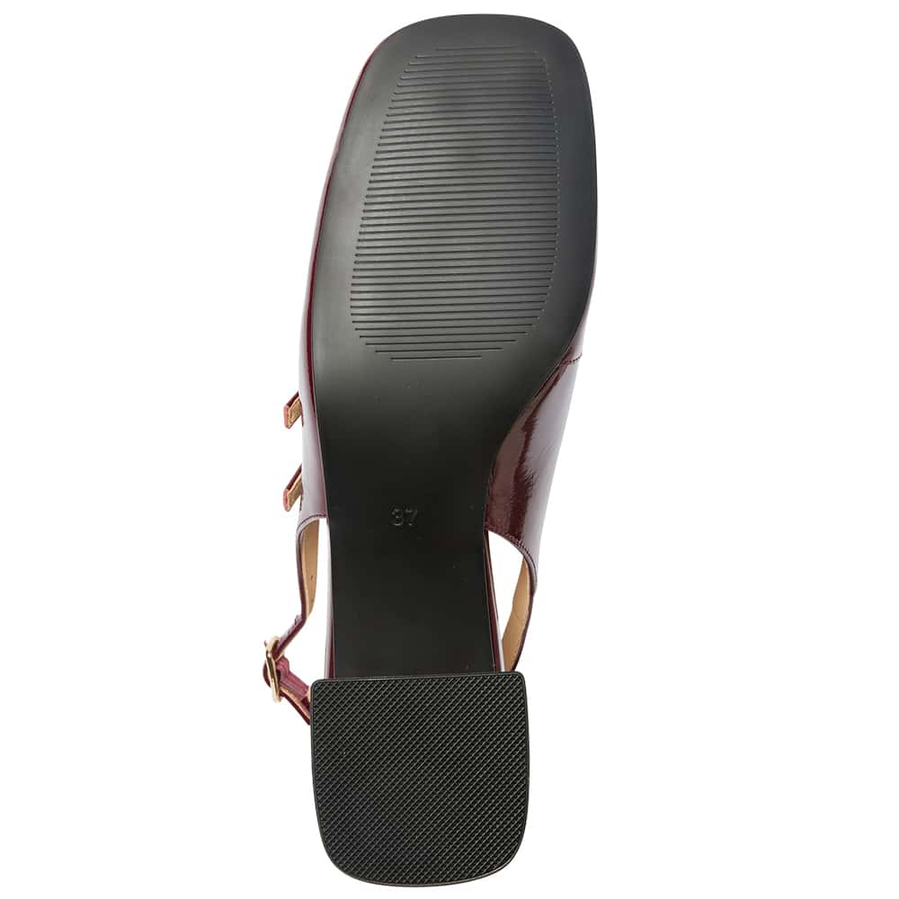 Louisa Heel in Wine Patent