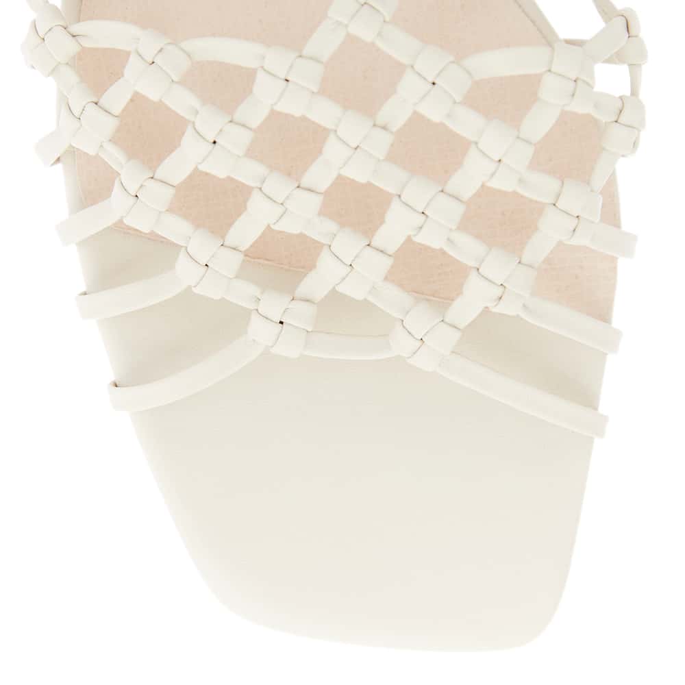 Magnolia Sandal in Bone Weave Leather